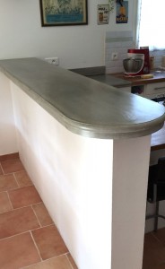 fabrication plan travail cuisine beton