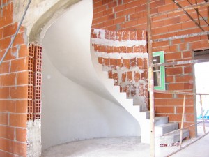 Escalier béton brut